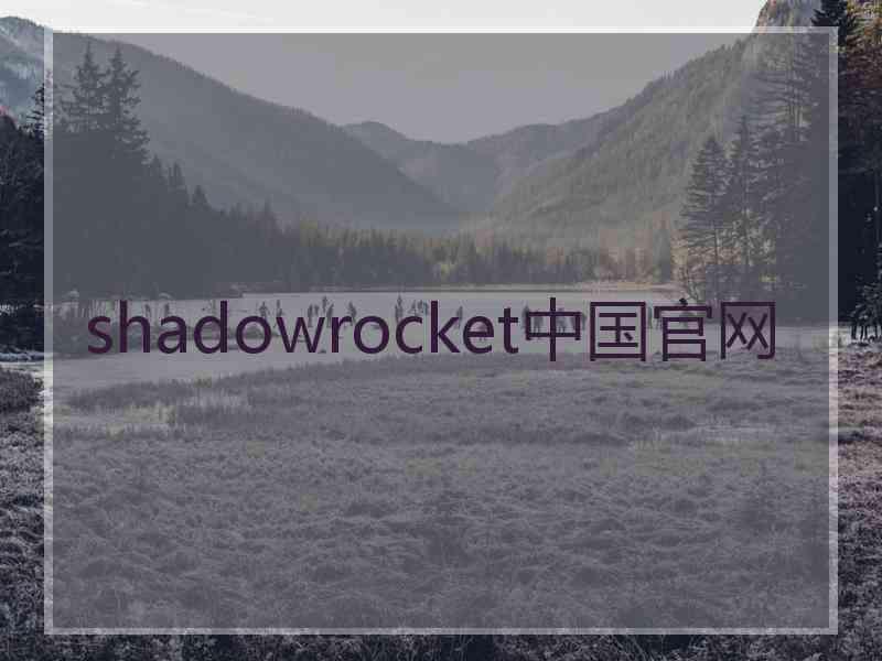 shadowrocket中国官网