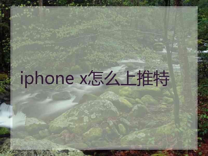 iphone x怎么上推特