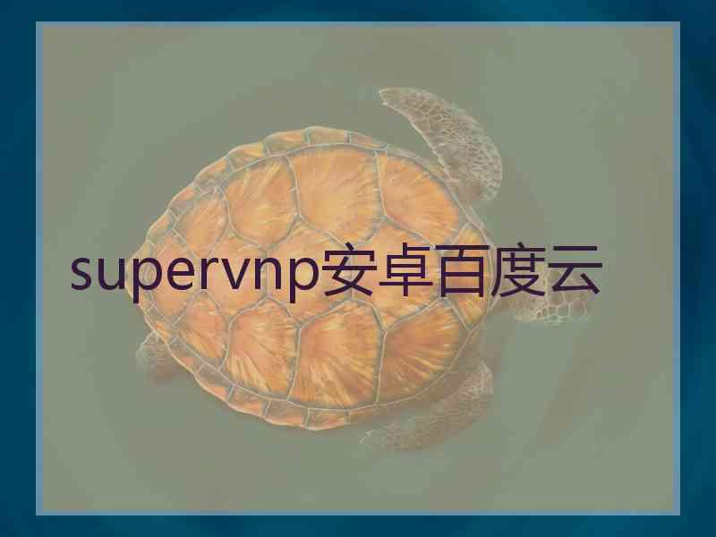 supervnp安卓百度云