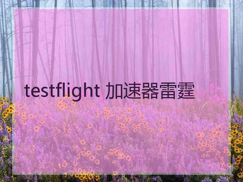 testflight 加速器雷霆