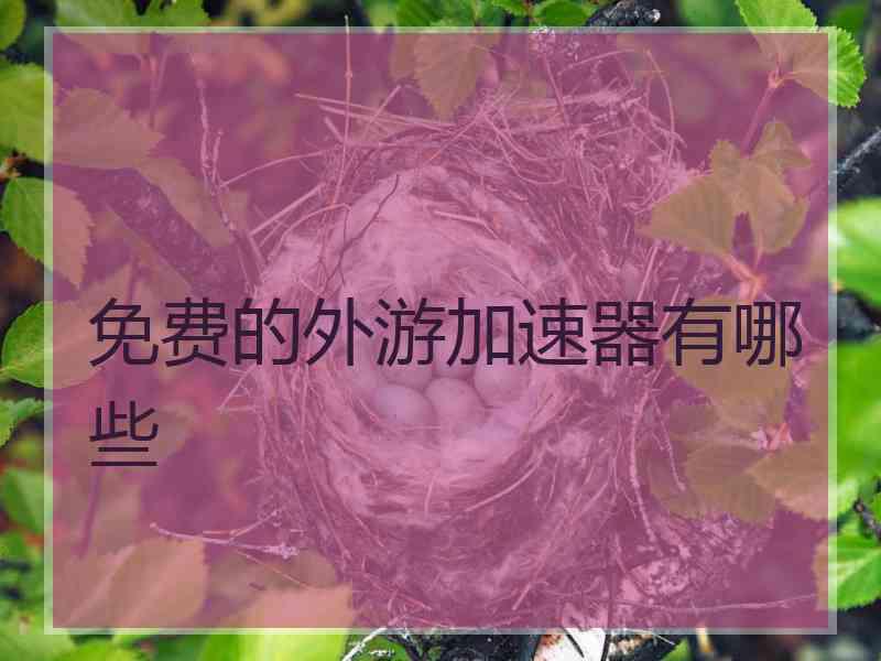 免费的外游加速器有哪些