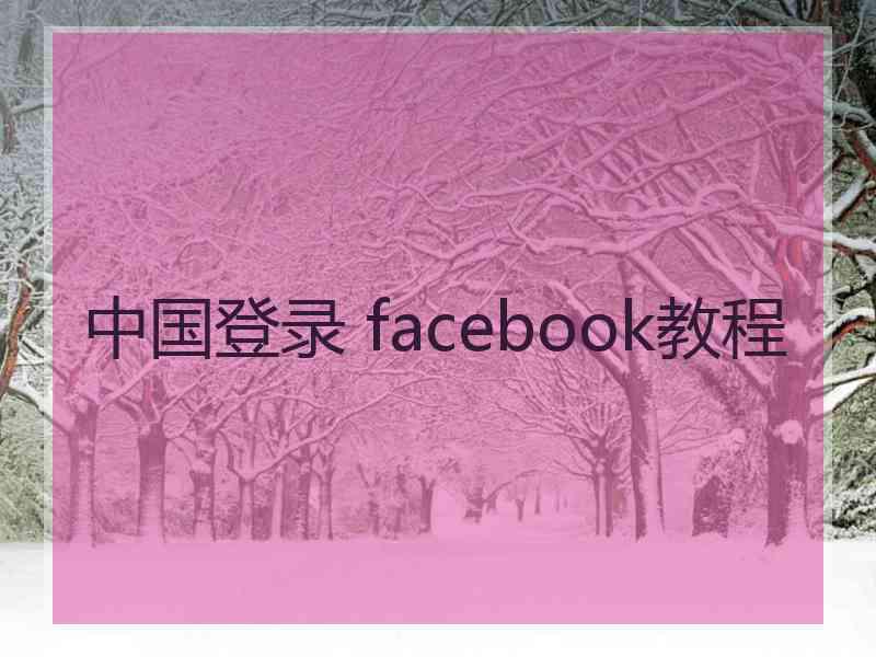 中国登录 facebook教程