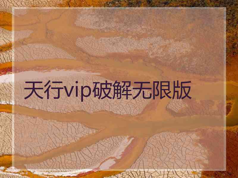 天行vip破解无限版